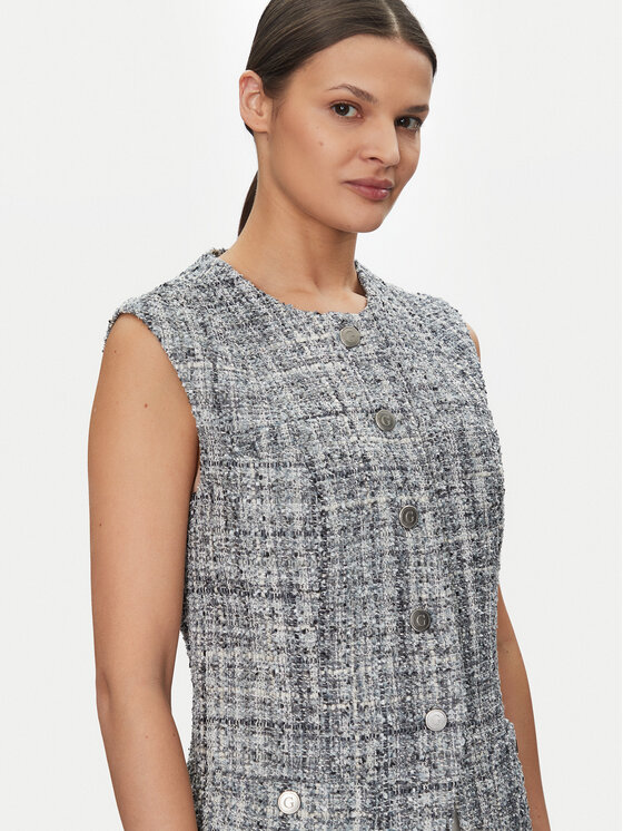 Guess Guess Kamizelka W5GN85 WH7I0 Szary Regular Fit
