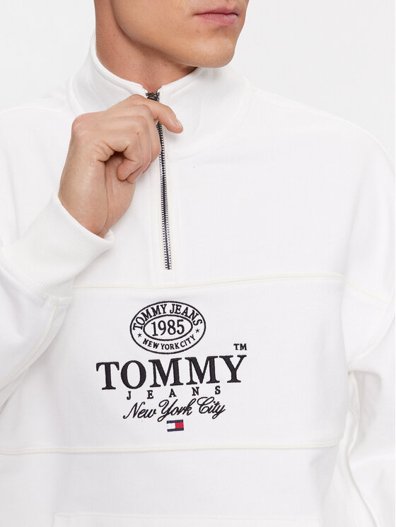 Tommy Jeans Tommy Jeans Mikina Luxe Athletic DM0DM17800 Bílá Relaxed Fit