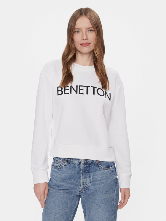 United Colors Of Benetton United Colors Of Benetton Majica dugih rukava 3J68D1069 Bijela Regular Fit