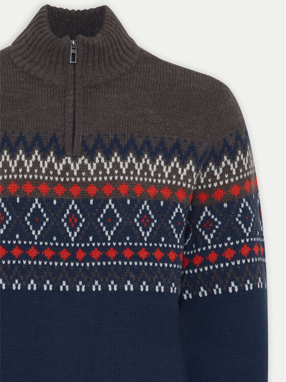 Blend Blend Sweter 20717433 Granatowy Regular Fit