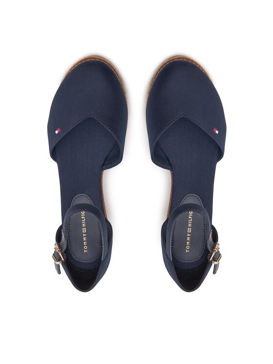 Tommy Hilfiger Tommy Hilfiger Espadrile Basic Closed Toe Mid Wedge FW0FW04787 Tamnoplava