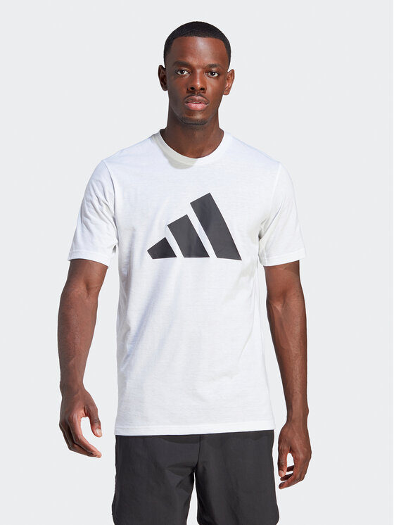 adidas adidas Majica Train Essentials Feelready Logo Training IM4373 Bela Regular Fit