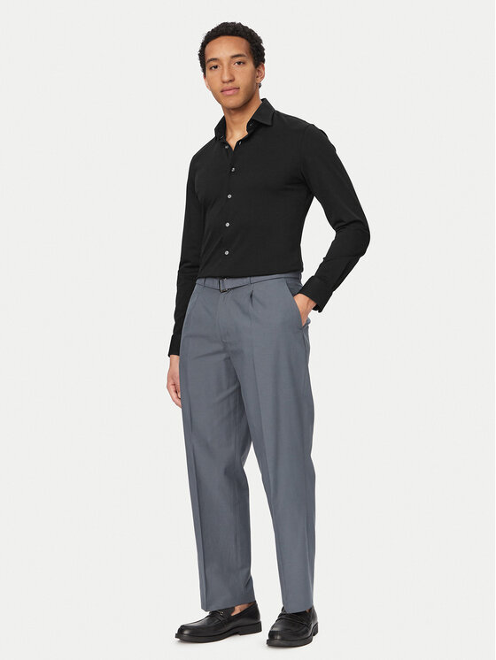 Calvin Klein Calvin Klein Kalhoty z materiálu LV04LF617G Šedá Regular Fit