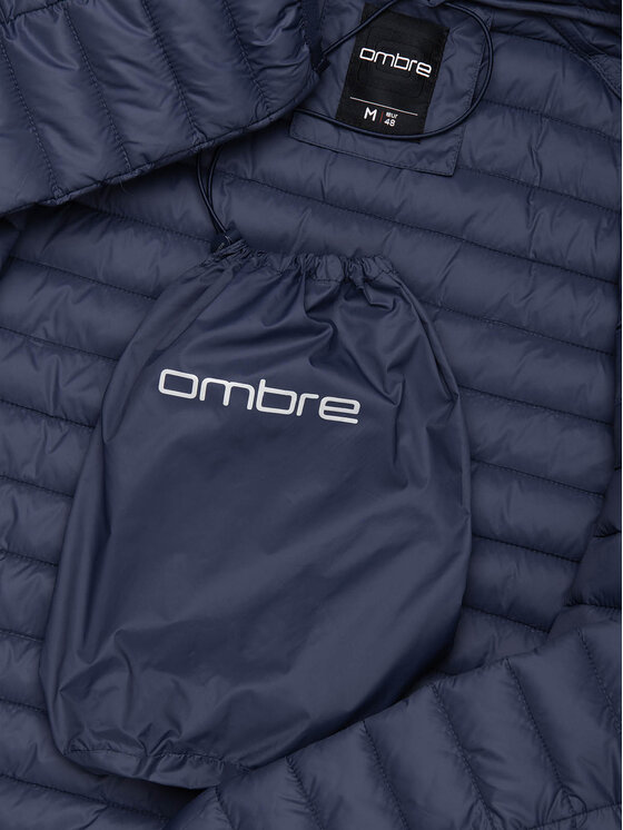 Ombre Ombre Kurtka przejściowa OM-JALP-0156 Granatowy Regular Fit
