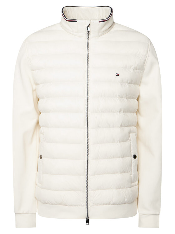 Tommy Hilfiger Tommy Hilfiger Bunda pro přechodné období Mix Media Ess MW0MW41329 Krémová Regular Fit