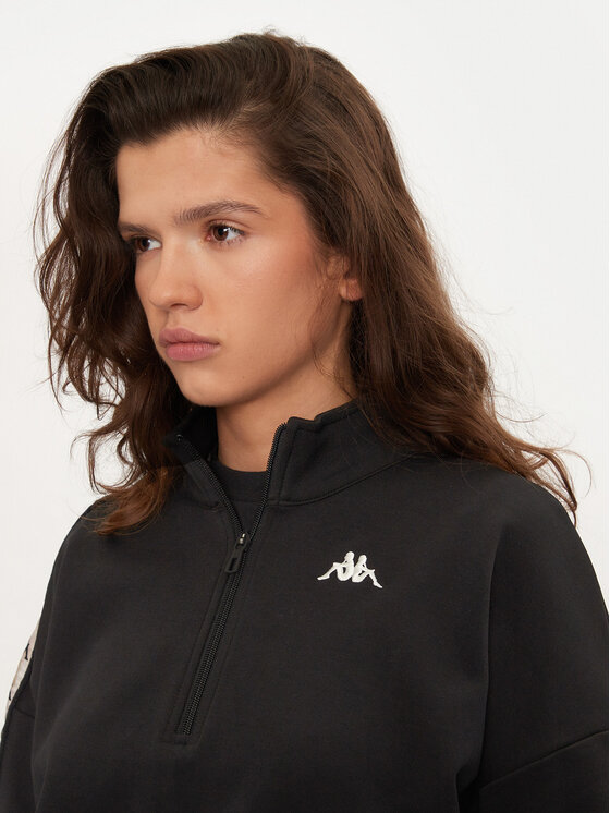 Kappa Kappa Mikina Banda Pepitagt 321Q4RW Čierna Relaxed Fit