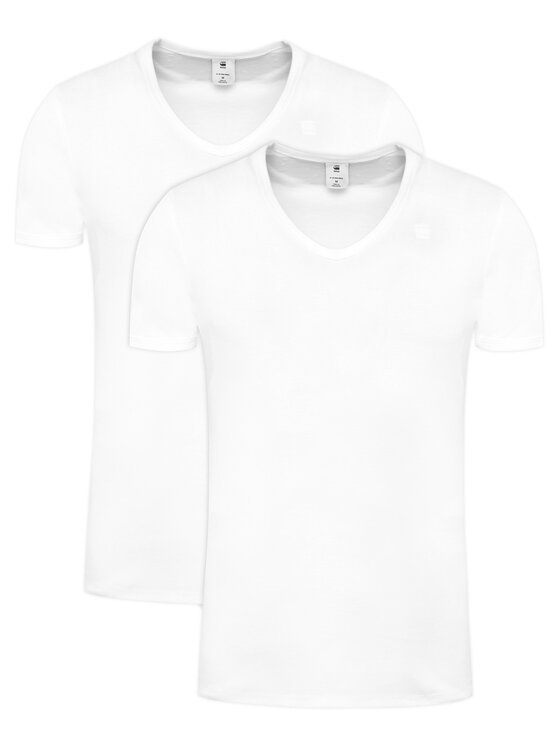 G-Star Raw Set de tricouri Base D07207-124 Alb Slim Fit