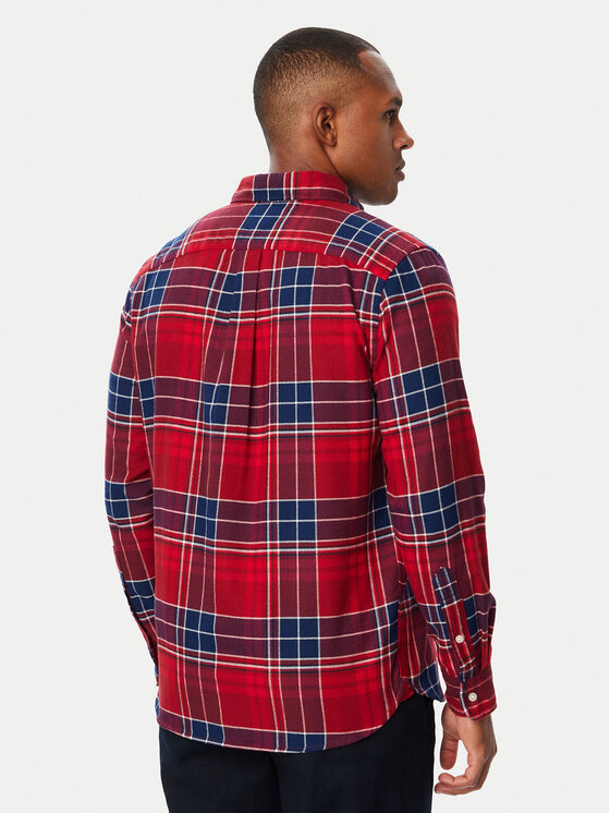 Tommy Hilfiger Tommy Hilfiger Camicia Hero Flannel MW0MW44592 Rosso scuro Regular Fit