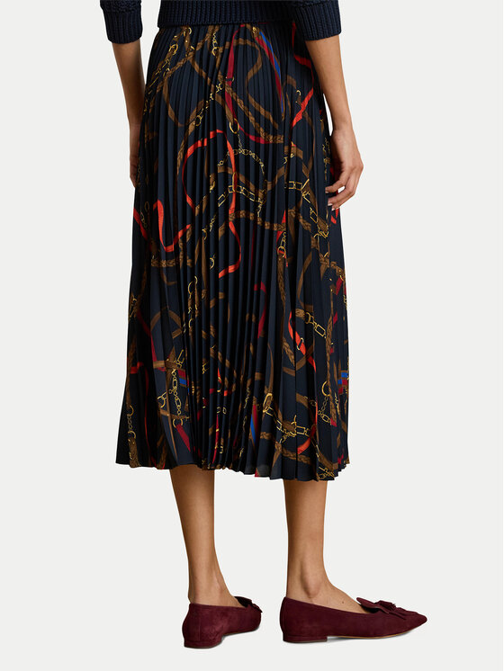 LAUREN RALPH LAUREN LAUREN RALPH LAUREN Plisēti svārki 200P03550001 Tumši zils Regular Fit