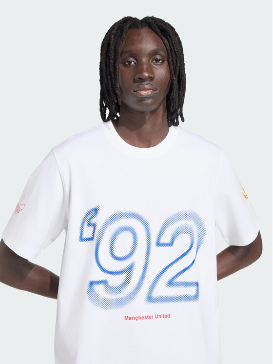 adidas adidas Koszulka techniczna 161651 Biały Loose Fit