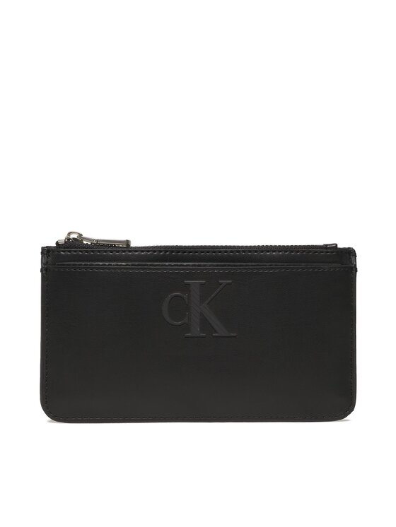 Etui pentru carduri Calvin Klein Jeans Sleek Coin Purse Solid K60K610338 Negru