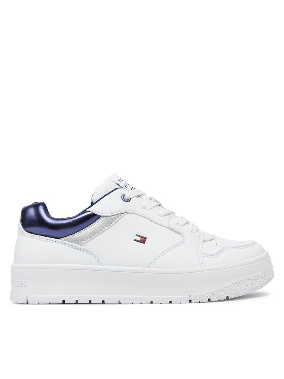 Tommy Hilfiger Snīkeri Low Cut Lace-Up Sneaker T3A9-33525-1351 S Balts