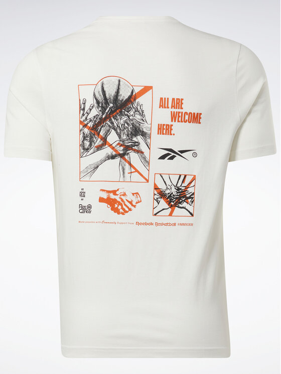 Reebok Reebok Тишърт Reebok Basketball Court Top T-Shirt HN5804 Бял Relaxed Fit