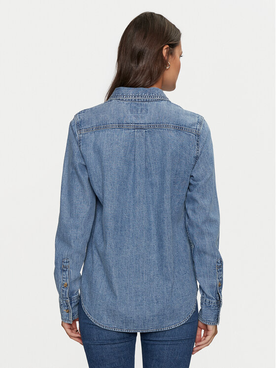Guess Jeans Guess Jeans džínová košile W4YH37 D5EI2 Modrá Regular Fit