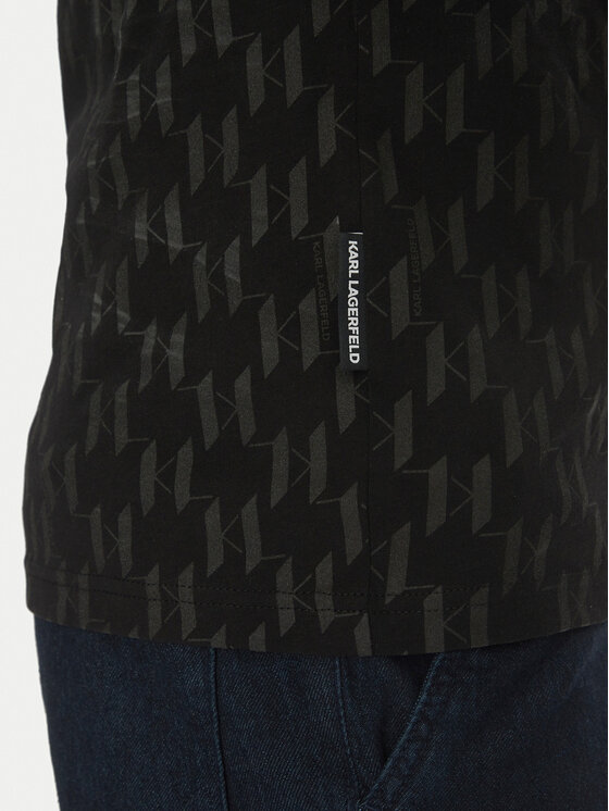 KARL LAGERFELD KARL LAGERFELD Polo 745070 552251 Czarny Regular Fit