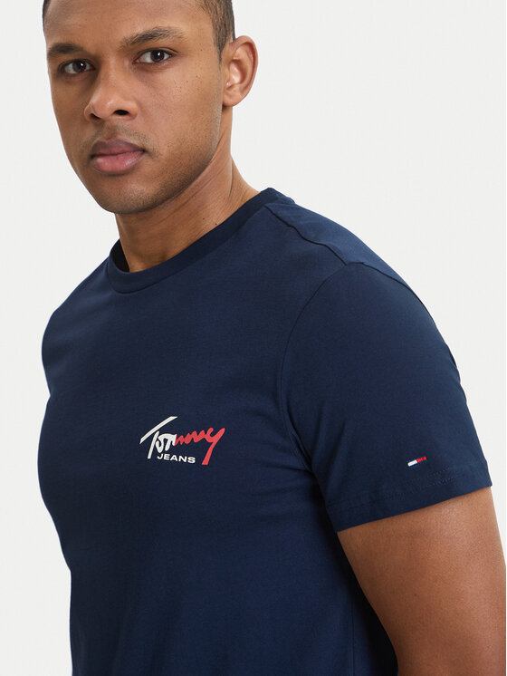 Tommy Jeans Tommy Jeans T-Shirt DM0DM22538 Dunkelblau Slim Fit