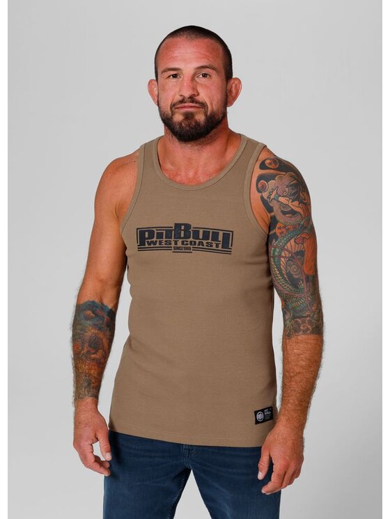 PITBULL PITBULL Tank top Tank Brązowy Regular Fit