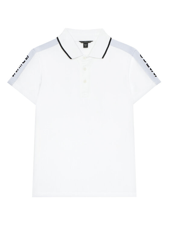 Guess Guess Tricou polo L4GP03 KAPY0 Alb Regular Fit