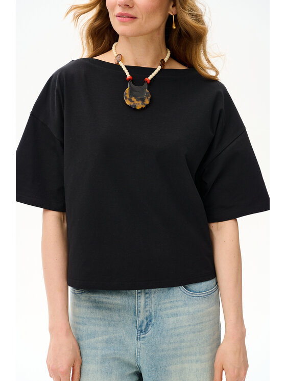 blue shadow blue shadow Bluzka Soren Czarny Regular Fit