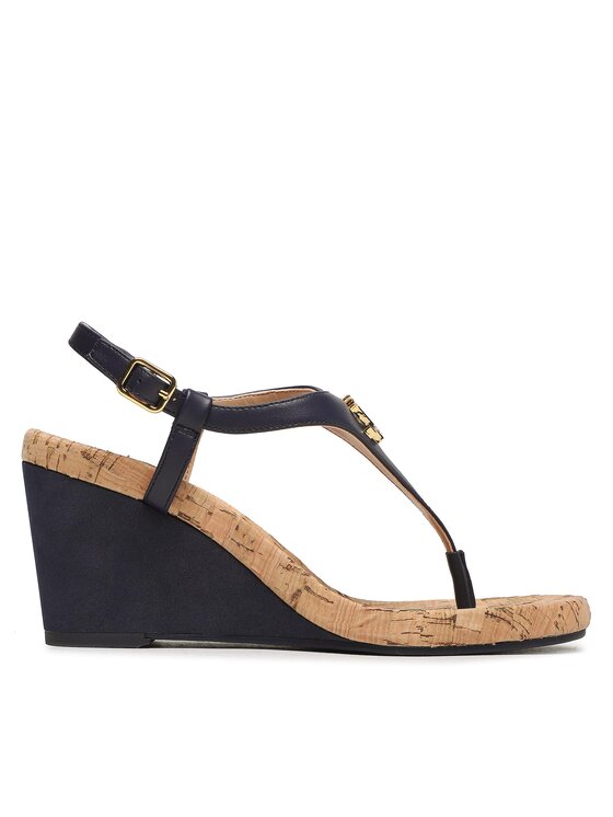 Lauren Ralph Lauren Sandales Jeannie 802898612003 Bleu marine Modivo.fr