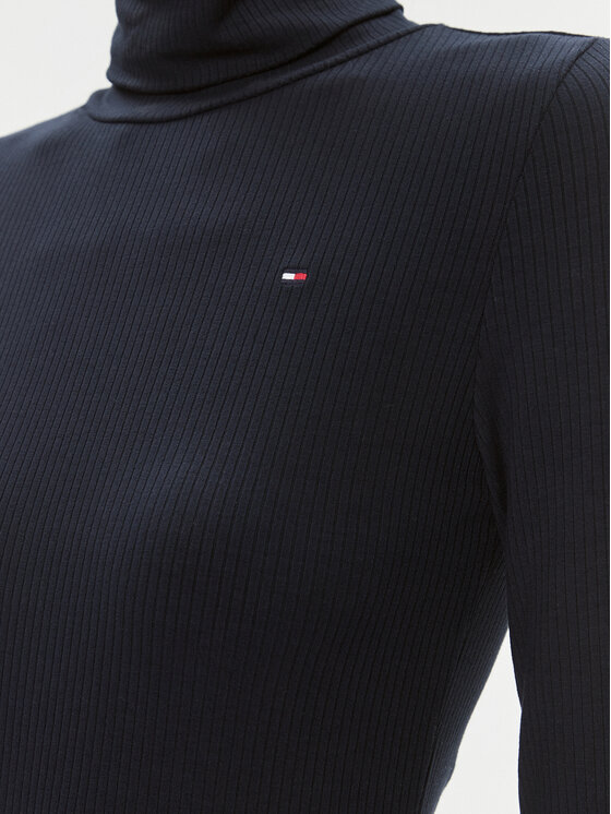Tommy Hilfiger Tommy Hilfiger Rollkragenpullover 5x2 WW0WW39826 Dunkelblau Slim Fit