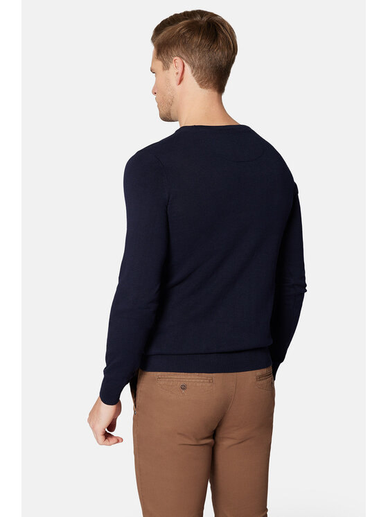 Lancerto Lancerto Sweter Morey SW073223000014 Granatowy Regular Fit