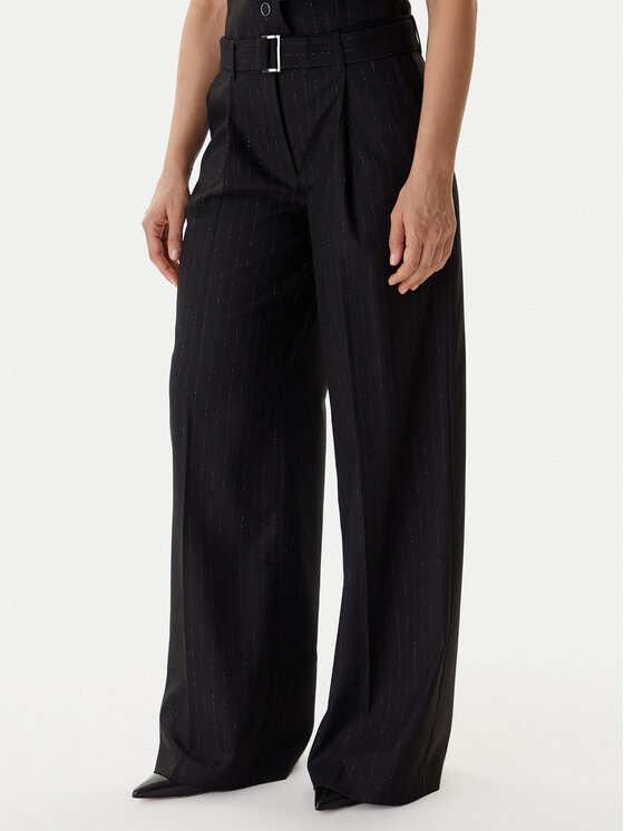 Guess Guess Palazzo kalhoty W5BB13 W2422 Černá Regular Fit