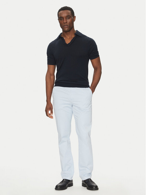 Tommy Hilfiger Tommy Hilfiger Chinosy Deton MW0MW37873 Błękitny Slim Fit
