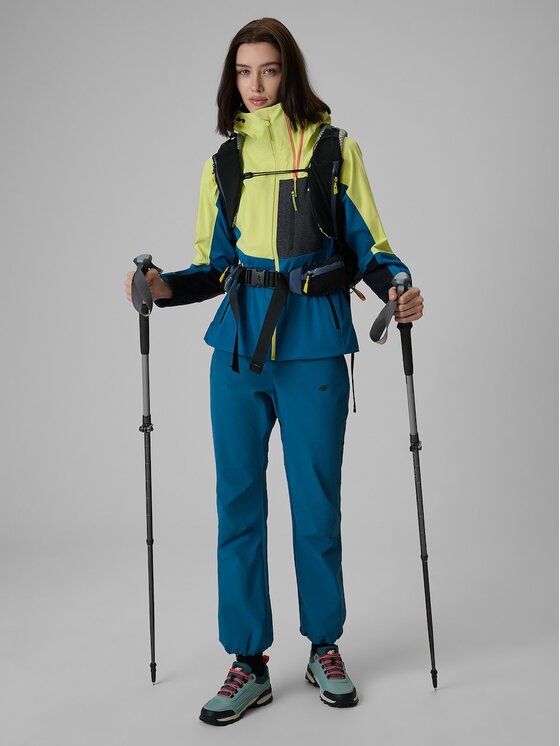 4F 4F Spodnie outdoor 4FRSS26TFTRF1464-46S Zielony Regular Fit
