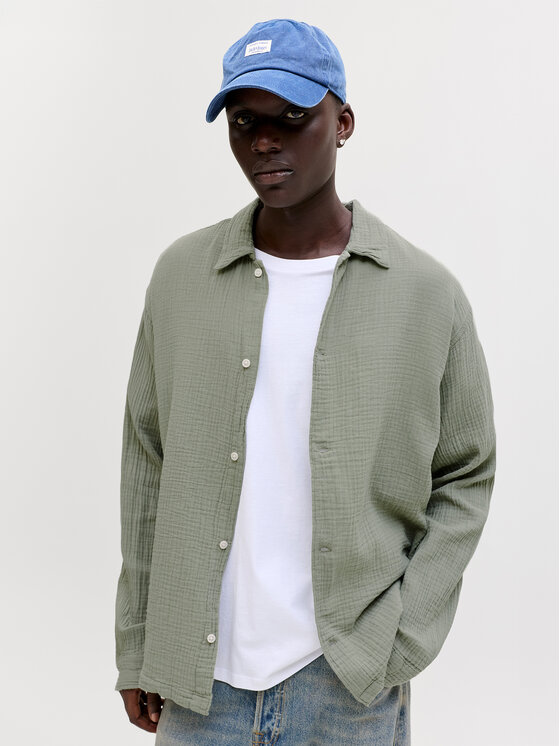 Jack & Jones Jack & Jones Camicia Nantucket 12291804 Verde Relaxed Fit