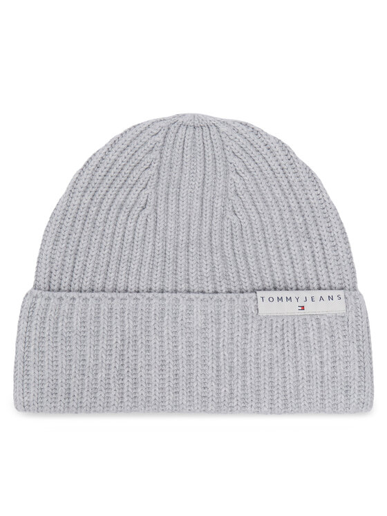 Tommy Jeans Tommy Jeans Kapa Tjm Linear Logo Beanie AM0AM14865 Svijetlo siva