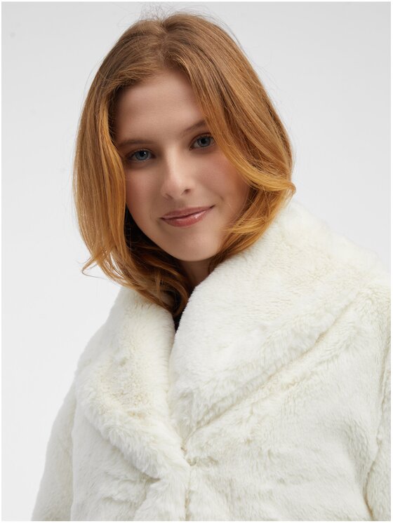 Orsay Orsay Płaszcz 839019029000__L Koralowy Regular Fit