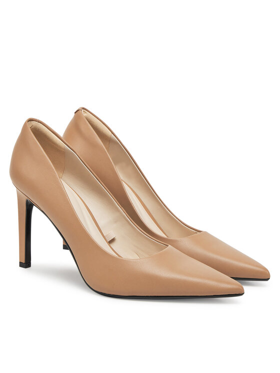 Calvin Klein Calvin Klein Čevlji z visoko peto Heel Pump 90 - Lth HW0HW02336 Rjava