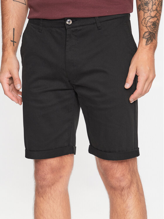 Solid Solid Шорти от плат 21200395 Черен Regular Fit