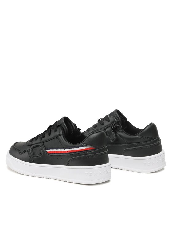 Tommy Hilfiger Tommy Hilfiger Sneakersy Stripes Low Cut Lace-Up Sneaker T3X9-32848-1355 S Czarny