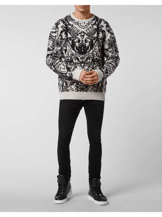 PHILIPP PLEIN PHILIPP PLEIN S dlouhým rukávem 2261 Bílá Regular Fit