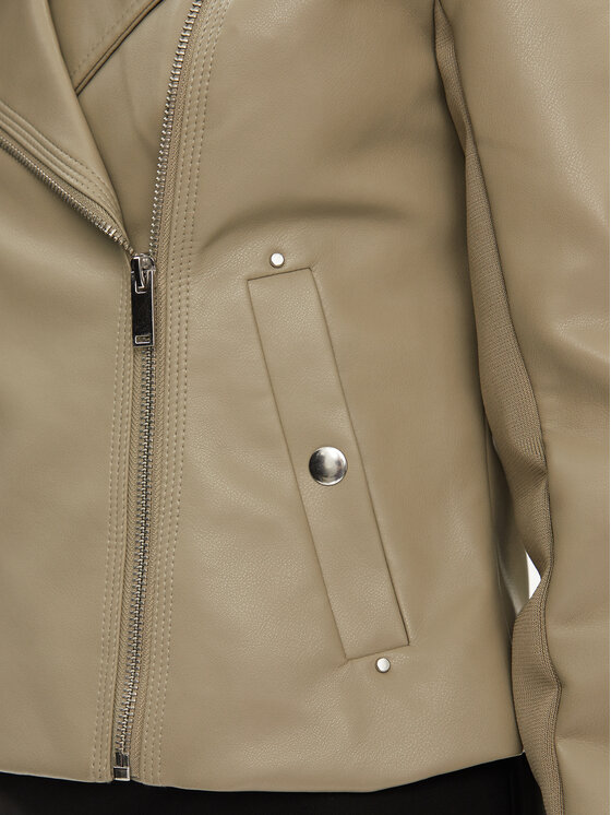 Vero Moda Vero Moda Bunda z imitácie kože Riley 10302441 Béžová Slim Fit