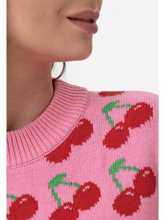 LAURELLA LAURELLA Sweter 6TU001 Różowy Regular Fit