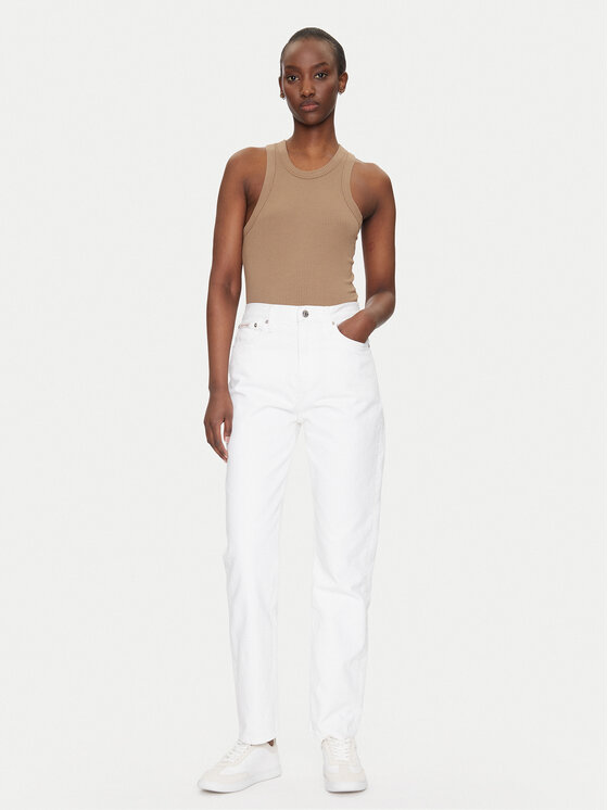 Calvin Klein Jeans Calvin Klein Jeans Jeans hlače Authentic J20J225136 Bela Straight Fit