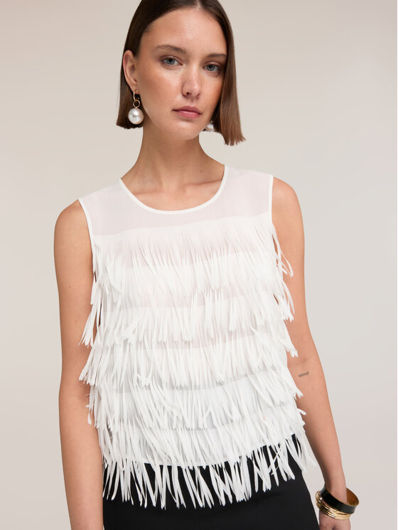 Motivi Motivi Blusa 2052Q001957N011 Bianco Regular Fit