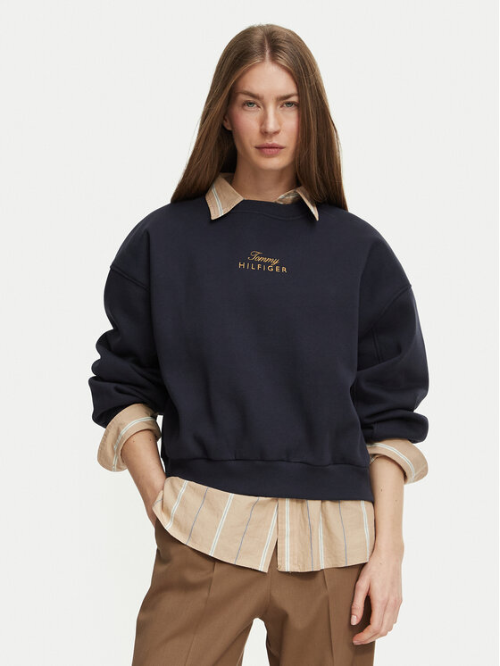 Tommy Hilfiger Tommy Hilfiger Felpa WW0WW51724 Blu Relaxed Fit