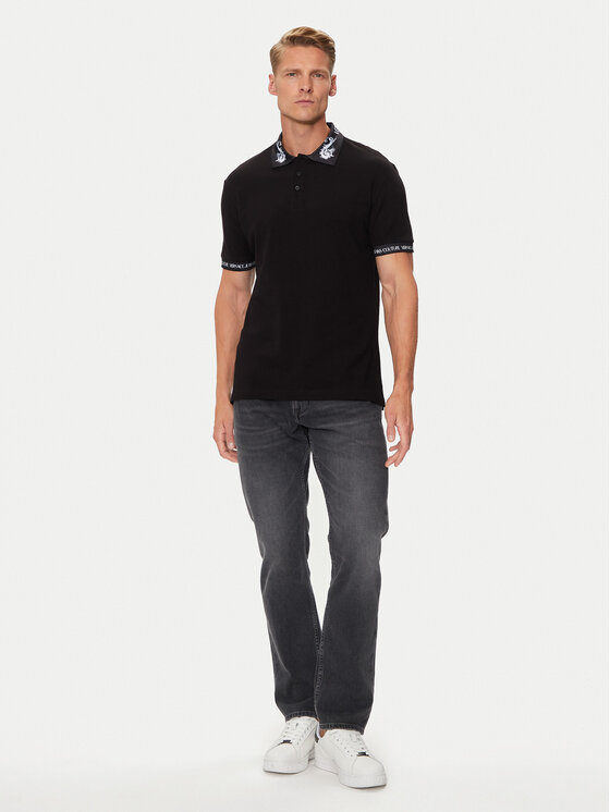 Versace Jeans Couture Versace Jeans Couture Polo marškinėliai 76GAGT00 Juoda Regular Fit