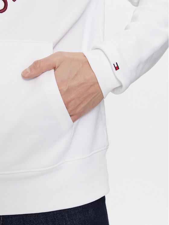 Tommy Hilfiger Tommy Hilfiger Felpa Big Icon MW0MW33650 Bianco Regular Fit