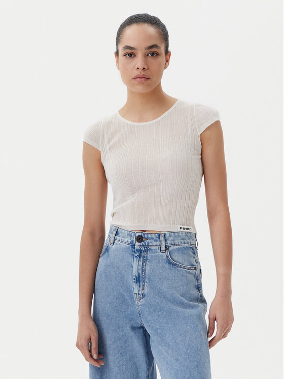 PINKO PINKO Blúz Tambora 104773 A1ND Ekru Slim Fit