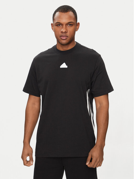 adidas Tričko Future Icons 3-Stripes IR9166 Čierna Loose Fit