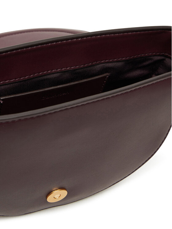 Calvin Klein Calvin Klein Ročna torba Bold Ck Saddle Crossbody LV04F3221G Bordo rdeča
