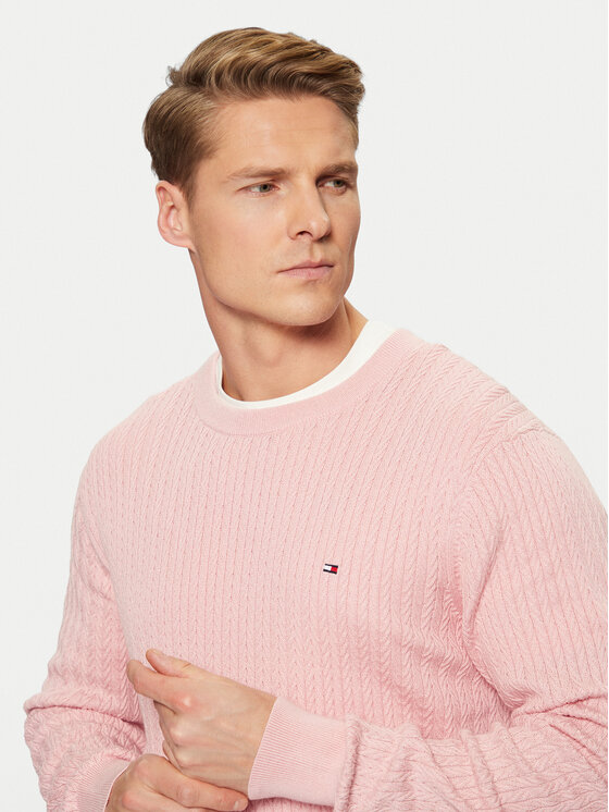 Tommy Hilfiger Tommy Hilfiger Светр MW0MW37400 Рожевий Slim Fit