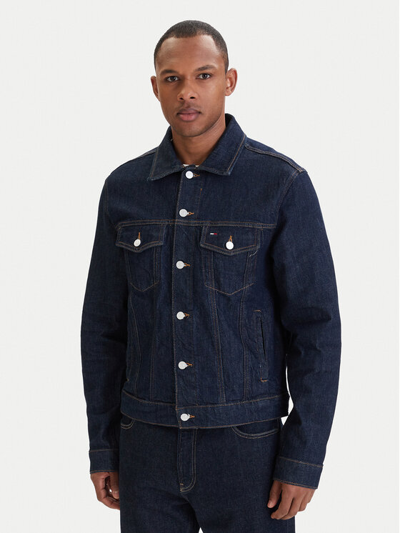 Tommy Jeans Geacă de blugi Ryan DM0DM22984 Bleumarin Regular Fit