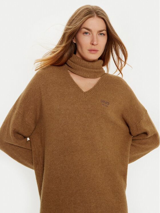 Liu Jo Liu Jo Pletena obleka WF4430 MA49P Rjava Regular Fit