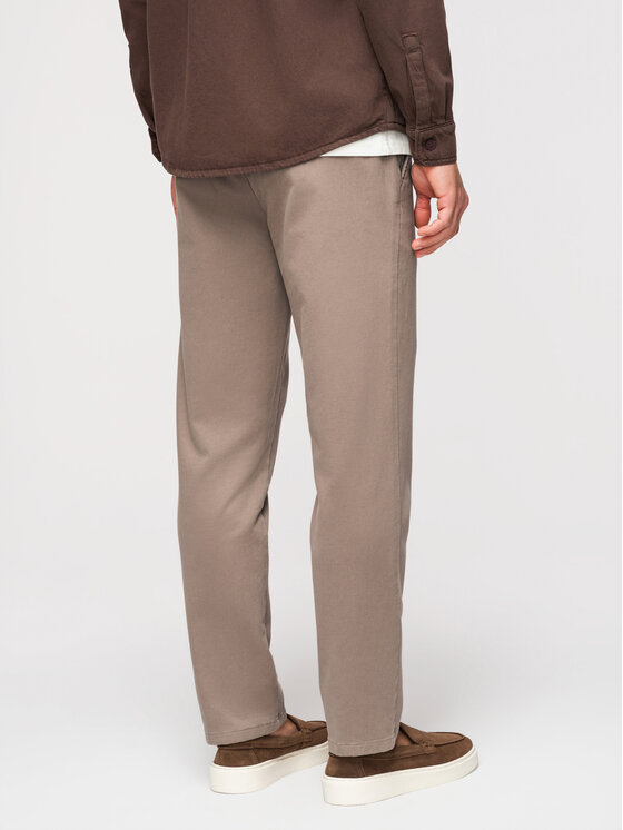 Ombre Ombre Chinosy OM-PACP-0294 Szary Slim Fit